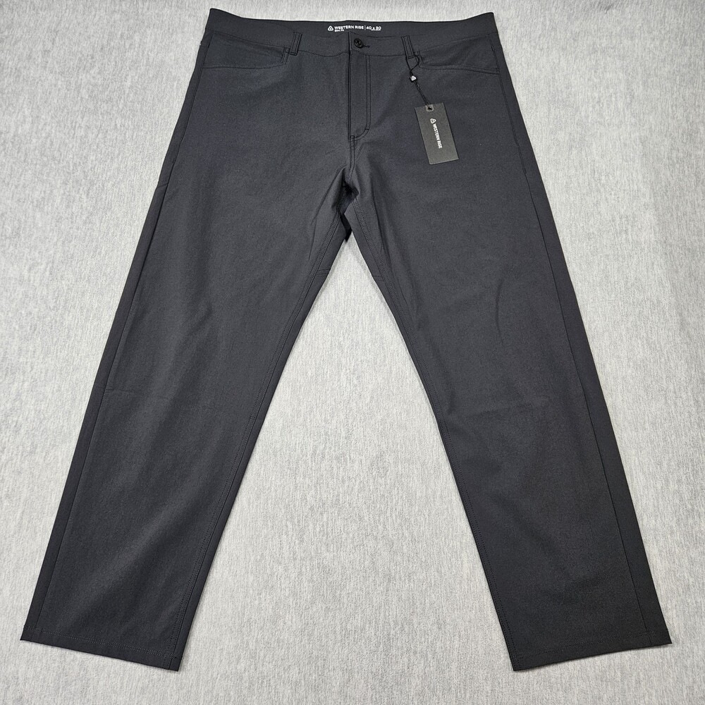 Western Rise Evolution Pant Men's 40x30 Black Slim Fit Lightweight 4 Way Stretch